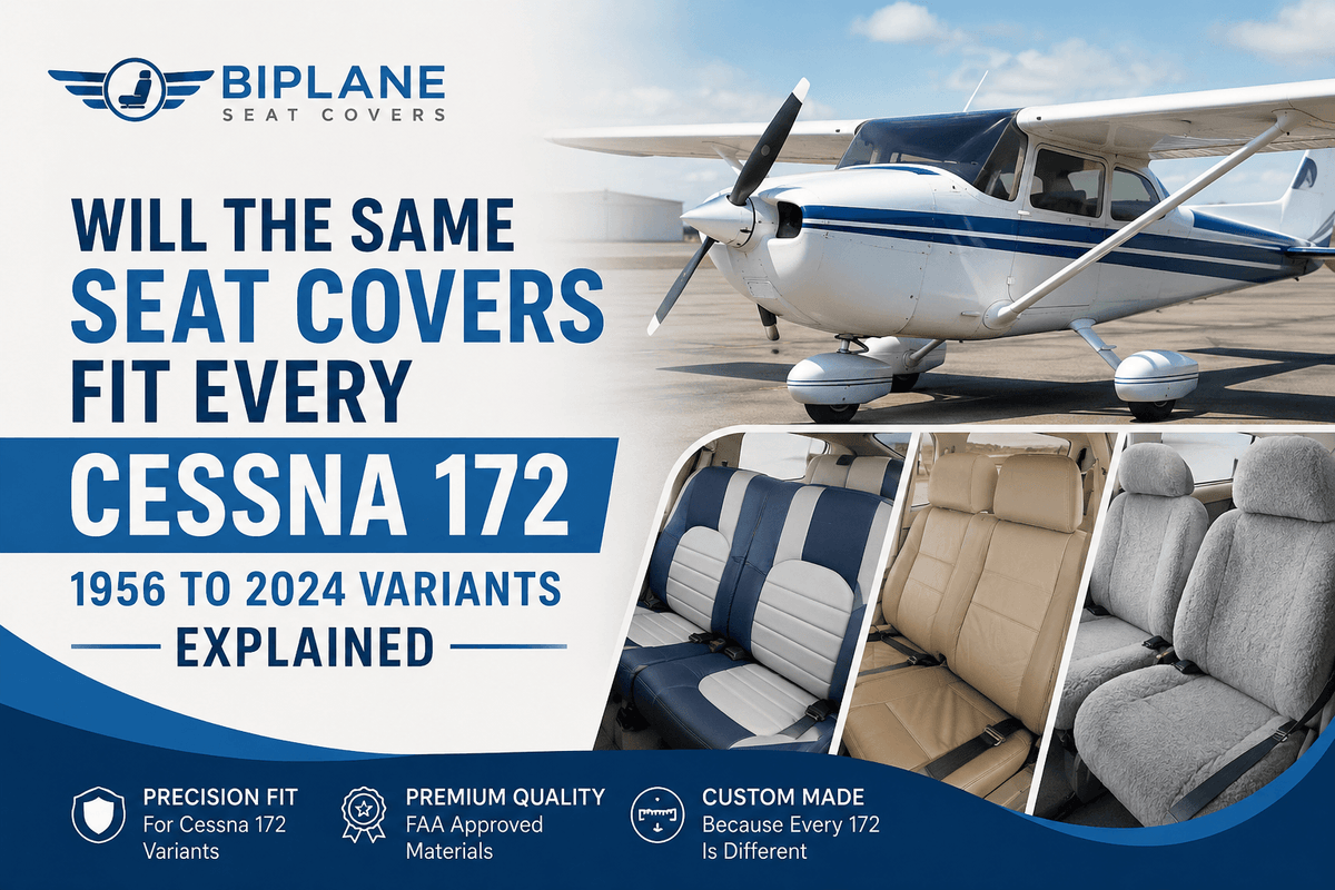 Will the Same Seat Covers Fit Every Cessna 172? 1956 to 2024 Variants Explained
